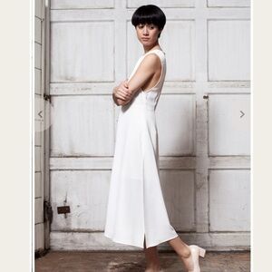 RACHEL COMEY WOMEN DRESSES LONG LEMOS WHITE DRESS WHITE 0